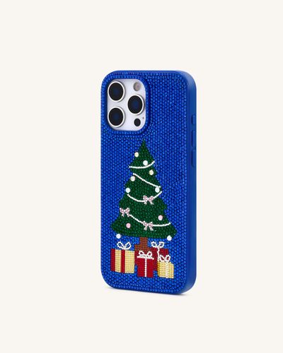 Coque de téléphone arbre de Noël scintillant - Bleu cobalt - JW PEI - Modalova
