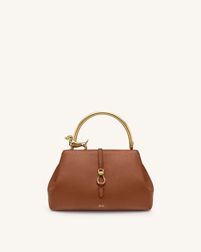 Bruna Sac à main supérieur avec anse en métal dachshund - Marron - JW PEI - Modalova