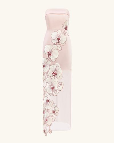 Robe brodée d'orchidée - Rose - JW PEI - Modalova
