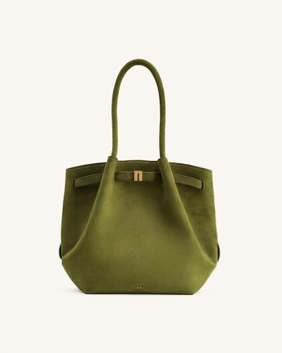 Hana Sac cabas colonne en simili daim - Vert olive - JW PEI - Modalova