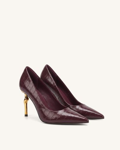 Hazel Talons à effet croco - Bordeaux - JW PEI - Modalova