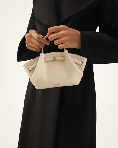 Sac fourre-tout mini Hana en faux suède - Blanc Cassé - JW PEI - Modalova