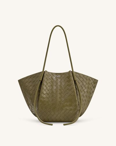 Sac fourretout large Nala à texture tissée - Vert olive - JW PEI - Modalova