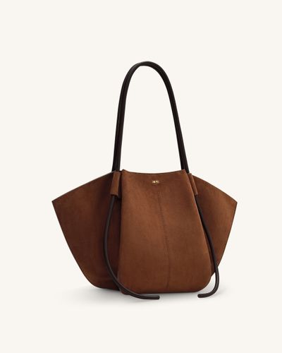 Sac fourre-tout large Nala en suède synthétique - Marron - JW PEI - Modalova
