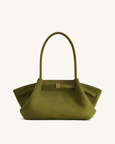 Hana Sac cabas large en simili daim - Vert olive - JW PEI - Modalova