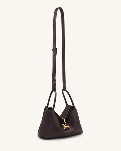 Maelle Sac à double anse avec breloque teckel - Marron foncé - JW PEI - Modalova