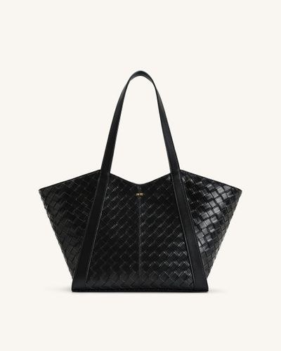 Grand sac cabas à texture tressée Kiana – Noir - JW PEI - Modalova