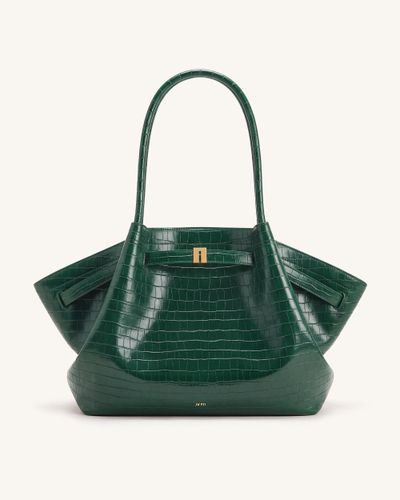 Hana Grand sac cabas aspect crocodile - Vert - JW PEI - Modalova