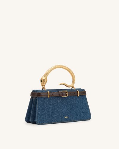 Elena Sac à main avec anse serpent - Jean bleu foncé - JW PEI - Modalova