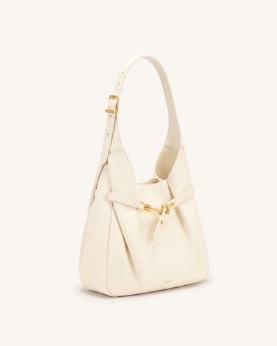Alina Sac hobo grainé - Blanc - JW PEI - Modalova