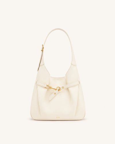 Alina Sac hobo grainé - Blanc - JW PEI - Modalova