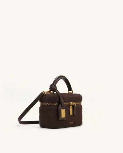 Cleo Sac à main en faux daim forme boîte - Marron chocolat foncé - JW PEI - Modalova