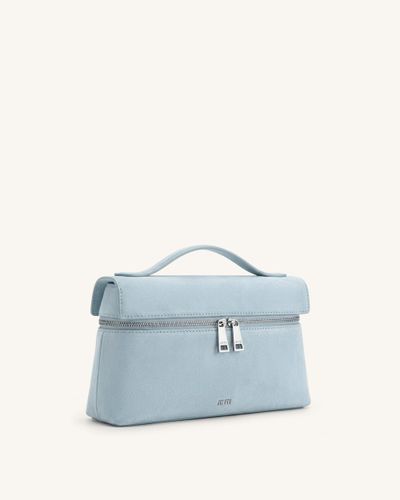 Thea Sac à poignée supérieure en faux daim - Bleu clair - JW PEI - Modalova