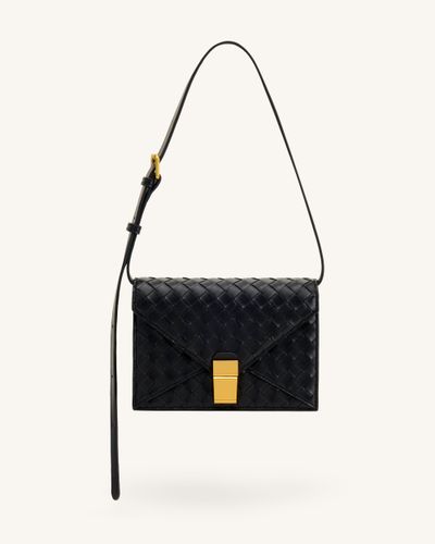 Clio Sac bandoulière enveloppe à texture tressée - Noir - JW PEI - Modalova