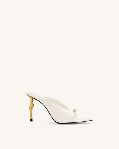 Noemi Mules à talons à bout pointu - Blanc - JW PEI - Modalova