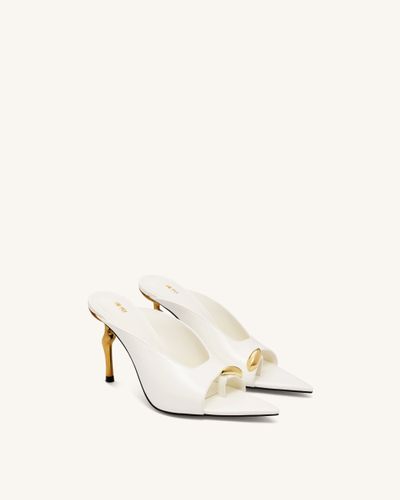 Noemi Mules à talons à bout pointu - Blanc - JW PEI - Modalova