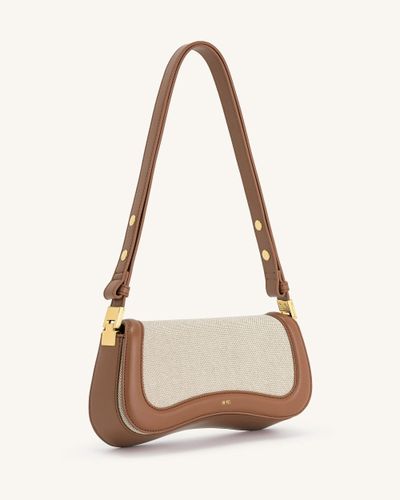 Sac à épaule Joy - Toile marron - JW PEI - Modalova