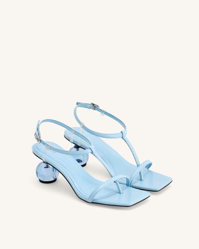 Charlotte Sandales à Brides avec Talon Sphérique – Bleu Ciel - JW PEI - Modalova