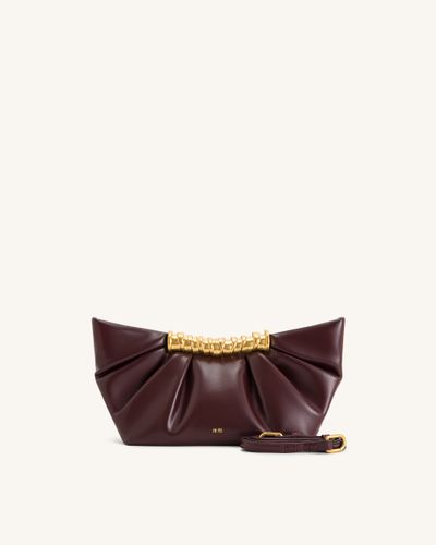 Pochette plissée Leia - Bourgogne profond - JW PEI - Modalova