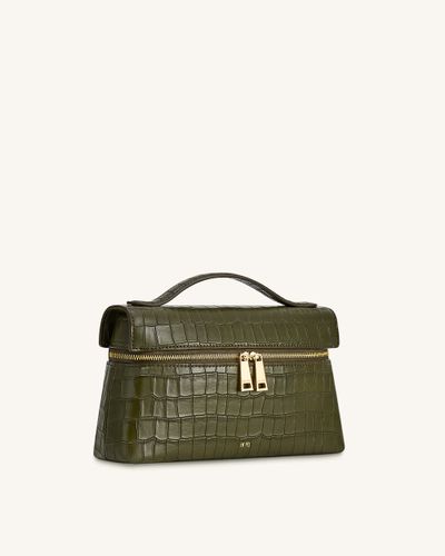 Sac à main façon croco Thea – Vert olive - JW PEI - Modalova