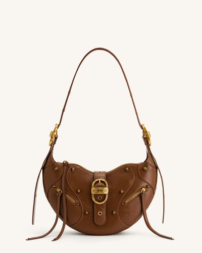 Sac bandoulière Tessa en cuir froissé - Marron - JW PEI - Modalova