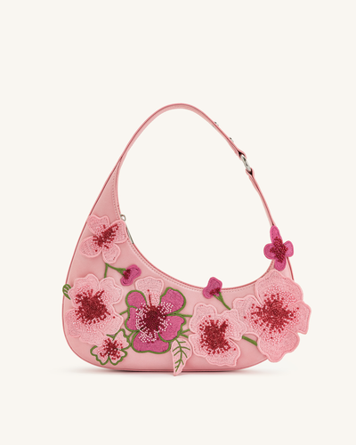 Sac à épaule brodé Harlee - Rose - JW PEI - Modalova