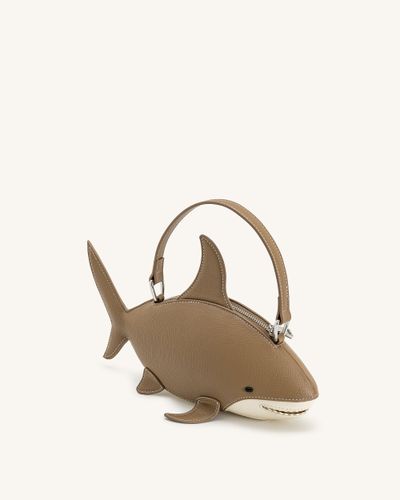 Sac Nerys à poignée supérieure effet requin - Marron clair - JW PEI - Modalova