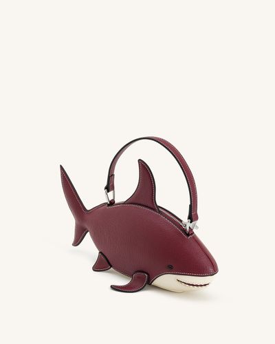 Sac Nerys à poignée supérieure effet requin - Bourgogne - JW PEI - Modalova