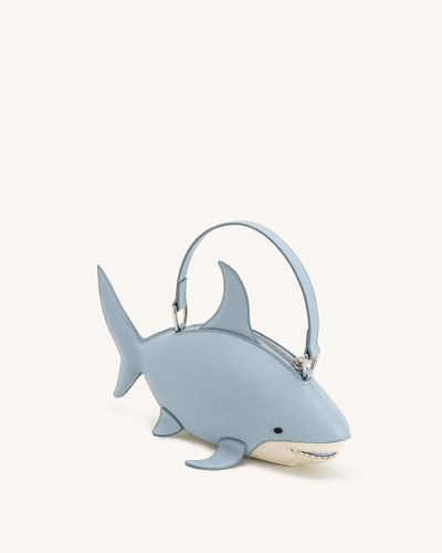 Sac Nerys à poignée supérieure effet requin - Bleu clair - JW PEI - Modalova