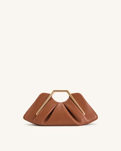 Pochette à cadre métallique lilas - Marron - JW PEI - Modalova