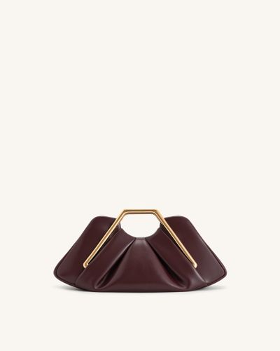 Pochette Lila avec Cadre Métallique - Bordeaux - JW PEI - Modalova
