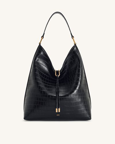 Sac porté épaule Aria – Effet croco noir - JW PEI - Modalova