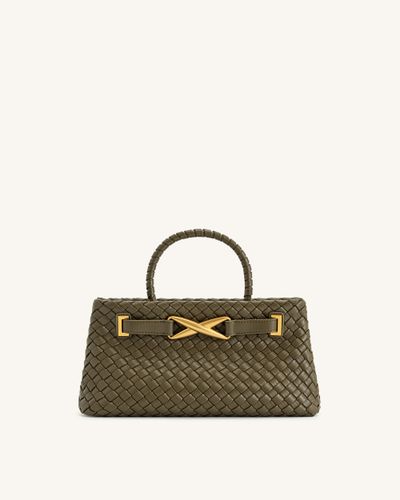 Sac Tote Tissé Elora – Olive Foncé - JW PEI - Modalova