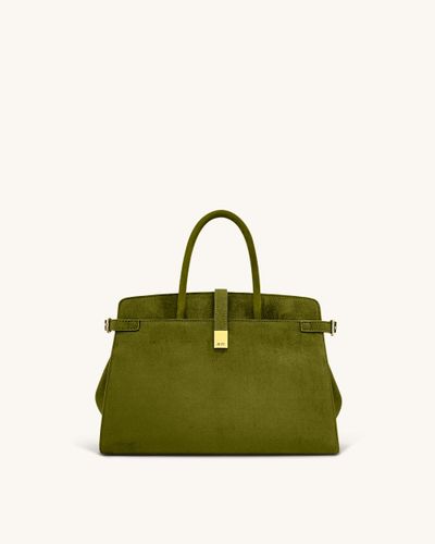 Saige Cabas en suédine – Vert olive - JW PEI - Modalova