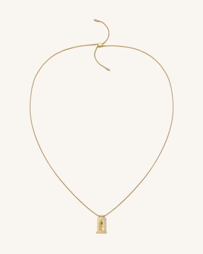 Collier Pendentif Petit Arc Romain - Plaqué Or 18ct & Zircon Multicolore - JW PEI - Modalova