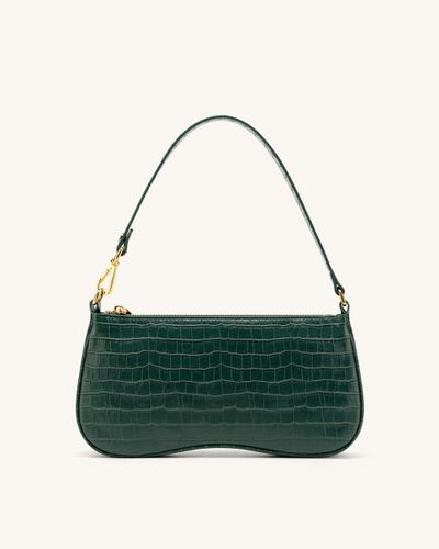 Sac Bandoulière Eva - Vert Foncé Effet Croco - JW PEI - Modalova