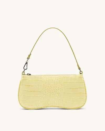 Sac Bandoulière Eva -Jaune Clair Effet Croco - JW PEI - Modalova