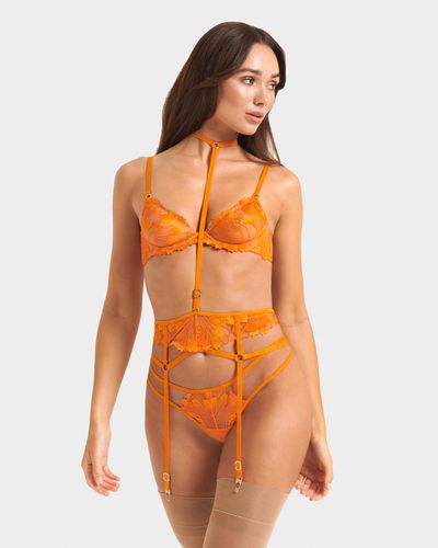 Colette Garter Belt Harness Orange Peel - Orange / XXS - Bluebella - US - Modalova