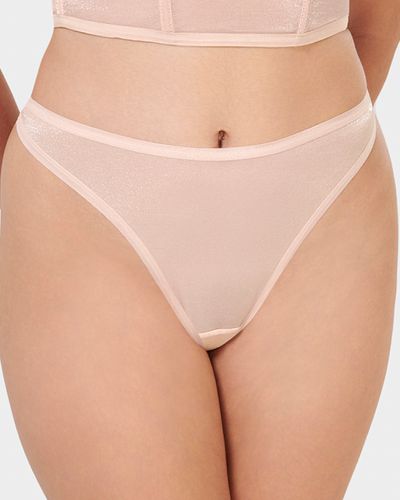 Thena High-Waist Thong Frosted Caramel - Bluebella - US - Modalova