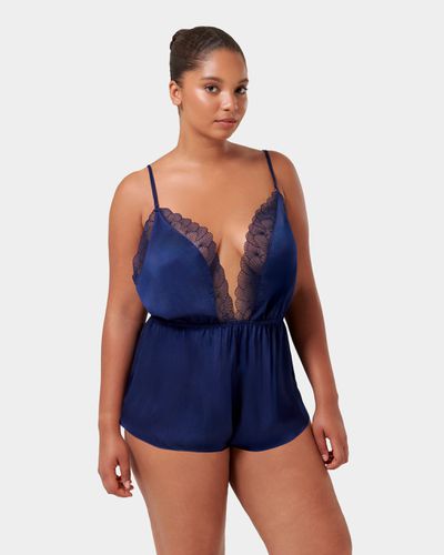 Vermont Luxury Satin Teddy Navy Blue - Blue / S - Bluebella - US - Modalova