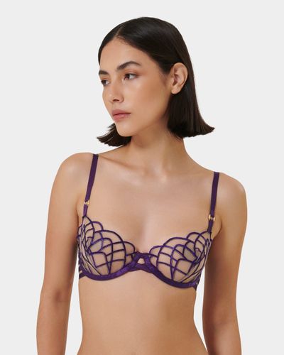 Beatrix Wired Bra Acai Purple/Sheer - Purple / 30A - Bluebella - US - Modalova