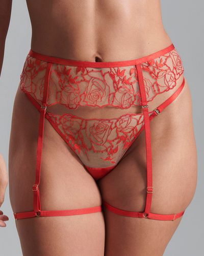 Rosalie Thigh Harness Red/Sheer - Red / S - Bluebella - US - Modalova