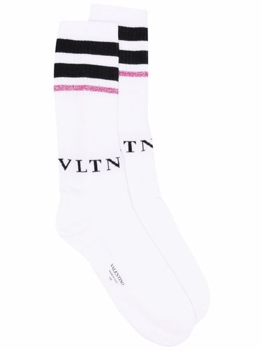 VALENTINO - Logo Cotton Socks - Valentino - Modalova