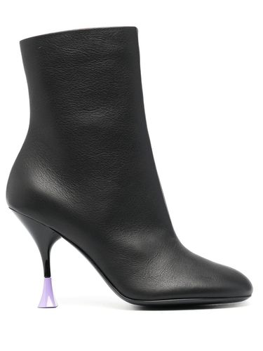 Lidia Leather Heel Ankle Boots - 3Juin - Modalova