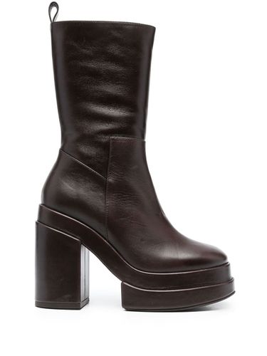 Leather Heel Ankle Boots - Paloma barcelo' - Modalova