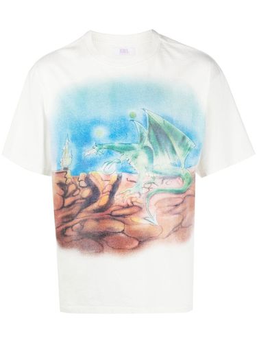 ERL - Dragon Print Cotton T-shirt - Erl - Modalova