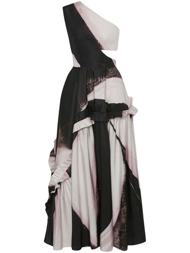 One-shoulder Printed Midi Dress - Alexander McQueen - Modalova