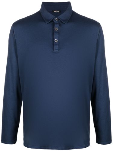 Cotton Blend Long Sleeve Polo Shirt - Kiton - Modalova
