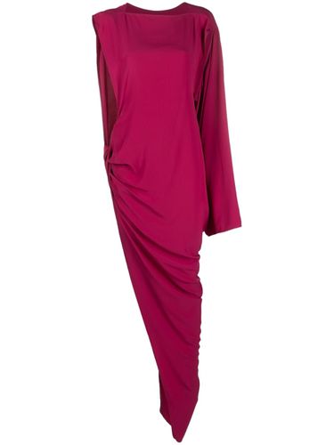 Long One-shoulder Draped Silk Blend Dress - Rick Owens - Modalova