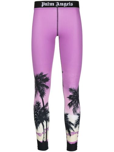 Pink Sunset Logo Leggings - Palm Angels - Modalova